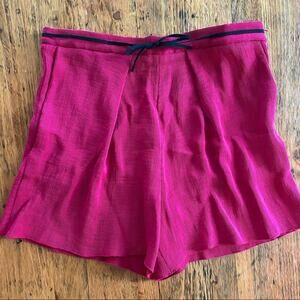 Maje Paris $220 Shorts US S 2 Iliad Micro-Pleat Cerise Pink Pleated